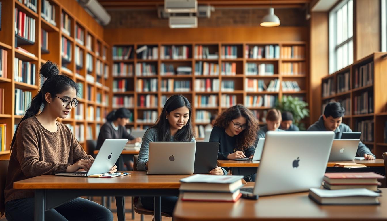 Student developing practical and academic skills